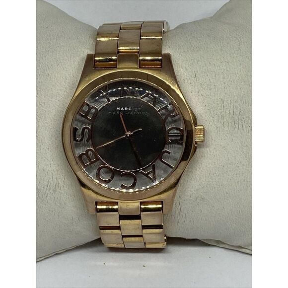 Marc Jacobs MBM3207 Women's Gold Stainless Steel Analog Dial Qartz Watch KS582 - Picture 1 of 12